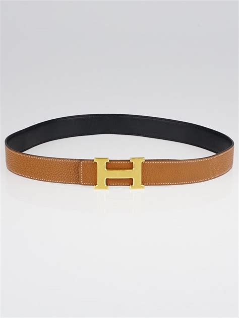 hermes t.u men belt strap taur marron d'inde